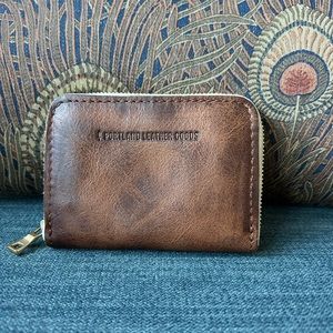Portland Leather small zip wallet